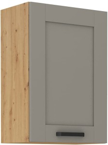 LUNA 50 G-72 1F Clay Šedá/Oak Artisan kuchynská horná skrinka