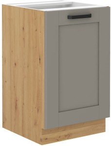 Kuchynská linka pod drez LUNA 50 ZL 1F Clay Šedá/Oak Artisan