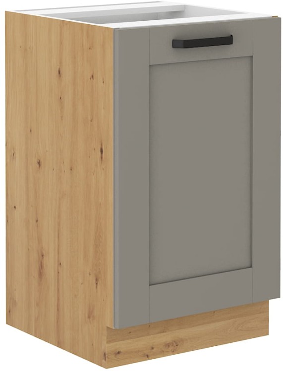Kuchynská linka pod drez LUNA 50 ZL 1F Clay Šedá/Oak Artisan