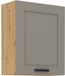 LUNA 60 G-72 1F Clay Šedá/Oak Artisan kuchynská horná skrinka