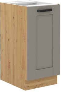 LUNA 40 D 1F BB Hlinená sivá/dubová kuchynská skrinka Artisan