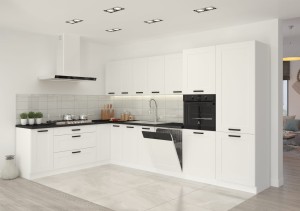 Komínová skrinka do kuchyne LUNA 40 DK-210 2F Hlinená sivá/biela
