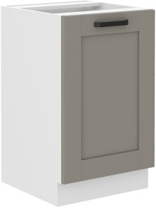 Kuchynská skrinka LUNA 50 ZL 1F Clay Šedá/Biela