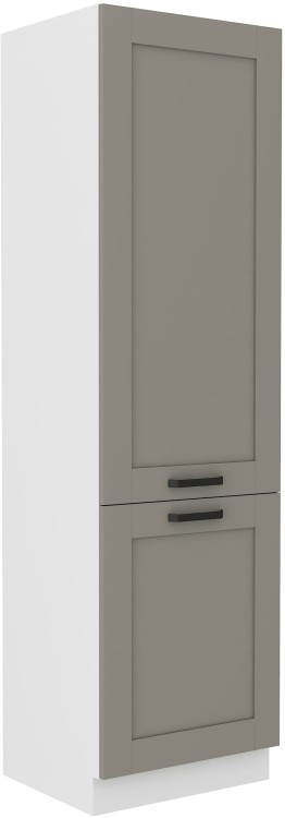 Komínová skrinka do kuchyne LUNA 60 DK-210 2F Hlinená sivá/biela