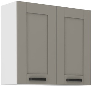 Horná skrinka do kuchyne LUNA 80 G-72 2F Hlinená sivá/biela