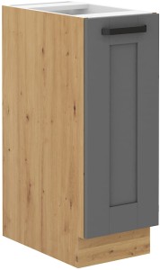 LUNA 30 D CARGO Sivá/dubová stojaca kuchynská linka Artisan