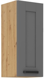 LUNA 30 G-72 1F Šedá/Oak Artisan kuchynská horná skrinka