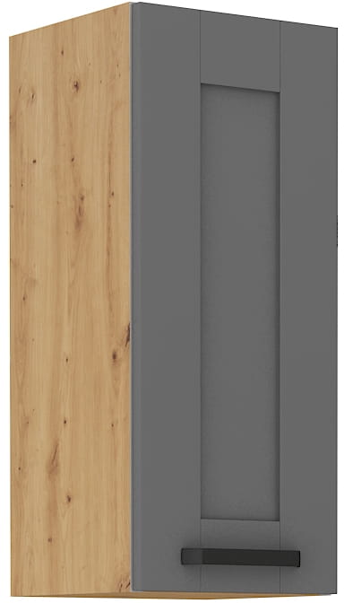 LUNA 30 G-72 1F Šedá/Oak Artisan kuchynská horná skrinka