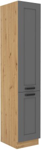 Komínová skrinka do kuchyne LUNA 40 DK-210 2F Šedá/Oak Artisan