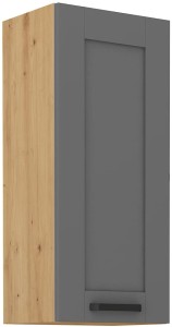LUNA 40 G-90 1F Šedá/Oak Artisan kuchynská horná skrinka