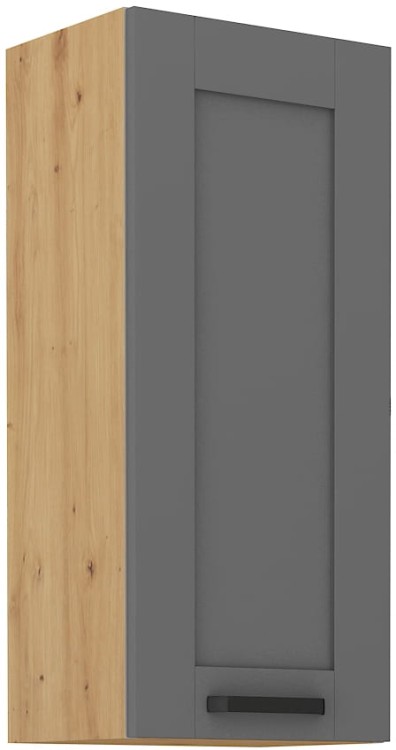 LUNA 40 G-90 1F Šedá/Oak Artisan kuchynská horná skrinka