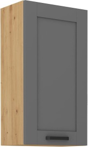 LUNA 50 G-90 1F Šedá/Oak Artisan kuchynská horná skrinka