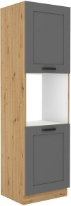 Komínová skrinka pre kuchynskú rúru LUNA 60 DP-210 2F Šedá/Oak Artisan