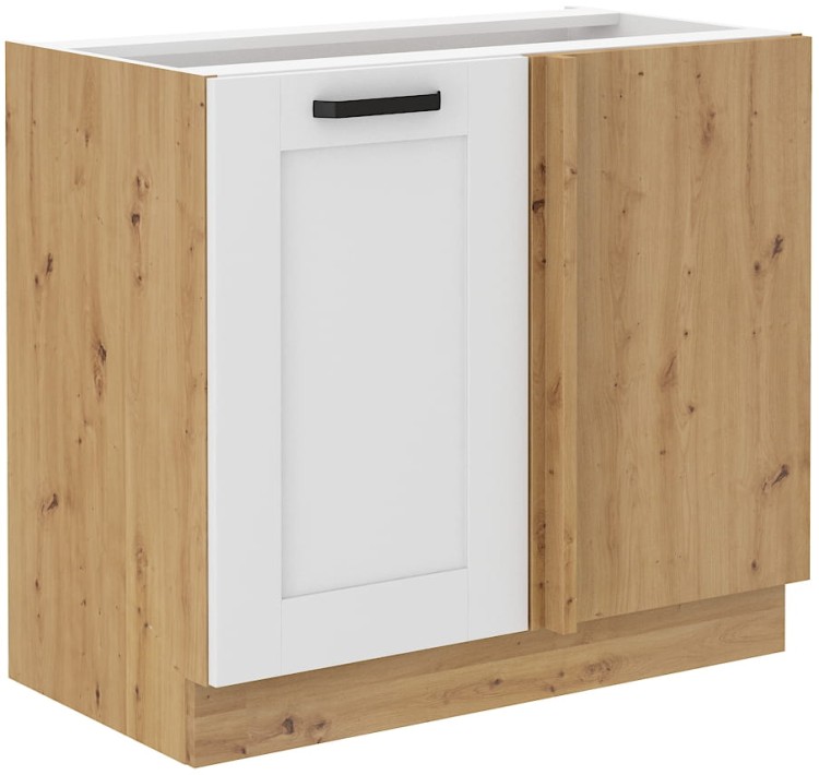 LUNA 105 ND 1F Biela/dubová rohová kuchynská linka Artisan