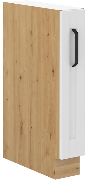 LUNA 15 D CARGO Biela/dubová kuchynská stojanová skrinka Artisan