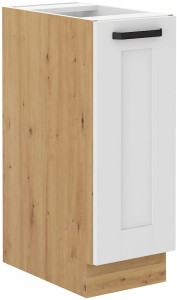 LUNA 30 D CARGO biela/dubová kuchynská stojanová skrinka Artisan