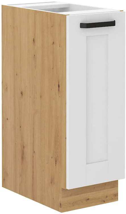LUNA 30 D CARGO biela/dubová kuchynská stojanová skrinka Artisan