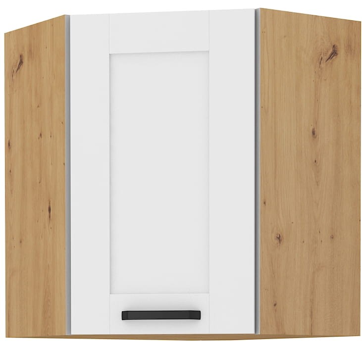 LUNA 58x58 GN-72 1F Biela/dubová rohová kuchynská skrinka Artisan
