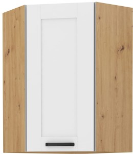 LUNA 58x58 GN-90 1F Biela/dubová rohová kuchynská skrinka Artisan