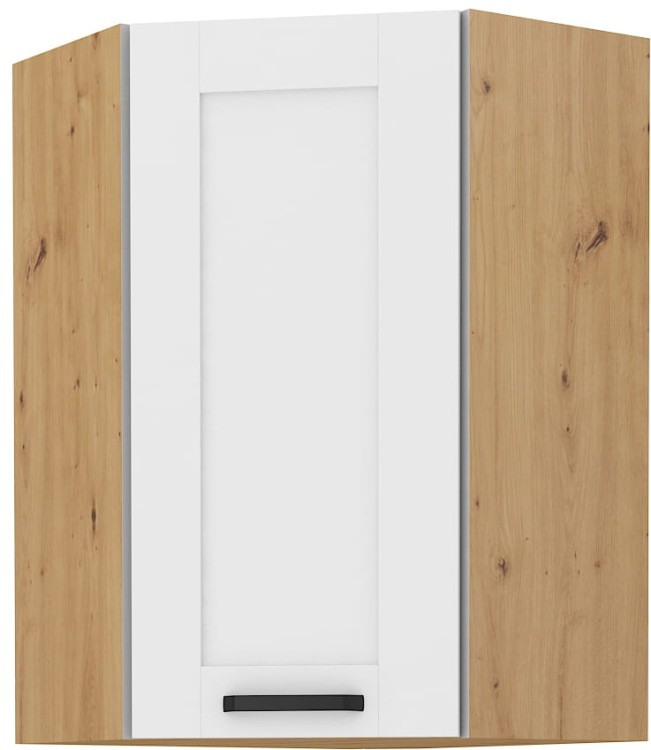 LUNA 58x58 GN-90 1F Biela/dubová rohová kuchynská skrinka Artisan
