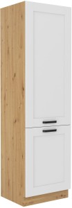 Komínová skrinka do kuchyne LUNA 60 DK-210 2F Biela/Oak Artisan