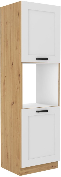 Komínová skrinka pre kuchynskú rúru LUNA 60 DP-210 2F Biela/Oak Artisan