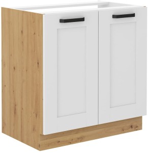 Kuchynská skrinka LUNA 80 ZL 2F Biela/Oak Artisan