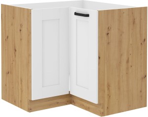 LUNA 89x89 DN 1F Biela/dubová rohová kuchynská skrinka Artisan