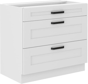 Lavica s 3 zásuvkami LUNA 80 D 3S biela/biela