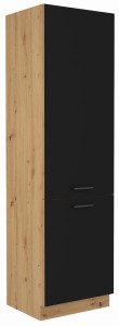 Komínová skrinka do kuchyne MODENA 60 DK-210 2F Artisan Oak/Čierny