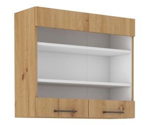 Horná skrinka do kuchyne s vitrínou MODENA 80 GS-72 2F Artisan Oak