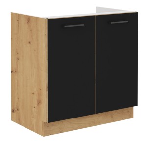 Kuchynská skrinka MODENA 80 ZL 2F Artisan Oak/Čierny