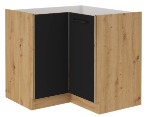 Rohová kuchynská skrinka MODENA 89x89 DN 1F Dub Artisan/čierna