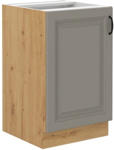 Kuchynská skrinka STILO 50 ZL 1F Clay Šedá/Oak Artisan