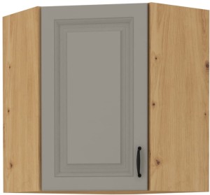 STILO 58x58 GN-72 1 F Clay Šedá/Oak Artisan rohová kuchynská horná skrinka