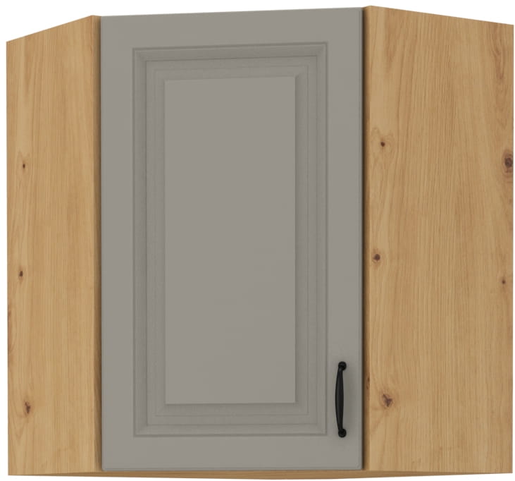 STILO 58x58 GN-72 1 F Clay Šedá/Oak Artisan rohová kuchynská horná skrinka