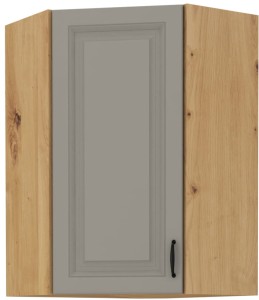 STILO 58x58 GN-90 1 F Clay Šedá/Oak Artisan rohová kuchynská horná skrinka