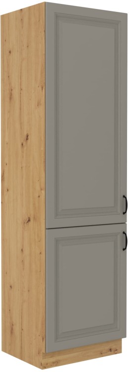 Komínová skrinka do kuchyne STILO 60 DK-210 2 F Clay Šedá/Oak Artisan