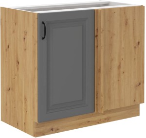 Rohová kuchynská linka STILO 105 ND 1 F Šedá/Oak Artisan