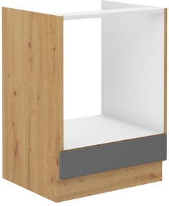 Skrinka na kuchynskú rúru STILO 60 D GAS Šedá/Oak Artisan