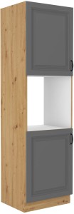 Komínová skriňa rúry STILO 60 DP-210 2F Šedá/Oak Artisan