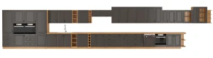 Komínová skriňa rúry STILO 60 DP-210 2F Šedá/Oak Artisan
