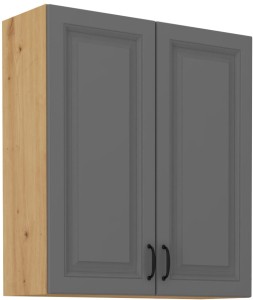 Horná skrinka do kuchyne STILO 80 G-90 2F Šedá/Oak Artisan