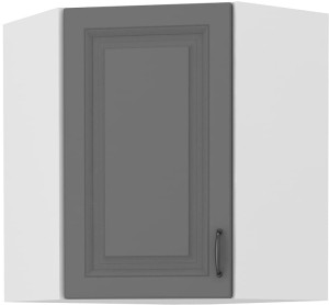Horná skrinka do rohovej kuchyne STILO 58x58 GN-72 1 F sivá/biela