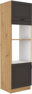 Komínová skrinka pre rúru a mikrovlnnú rúru STILO 60 DPM-210 2F Graphite/Artisan kitchen