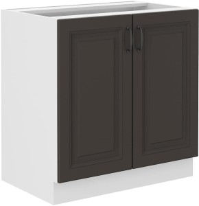 Kuchynská skrinka STILO 80 D 2D Graphite/Biela