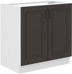 Kuchynská skrinka STILO 80 ZL 2F Graphite/Biela