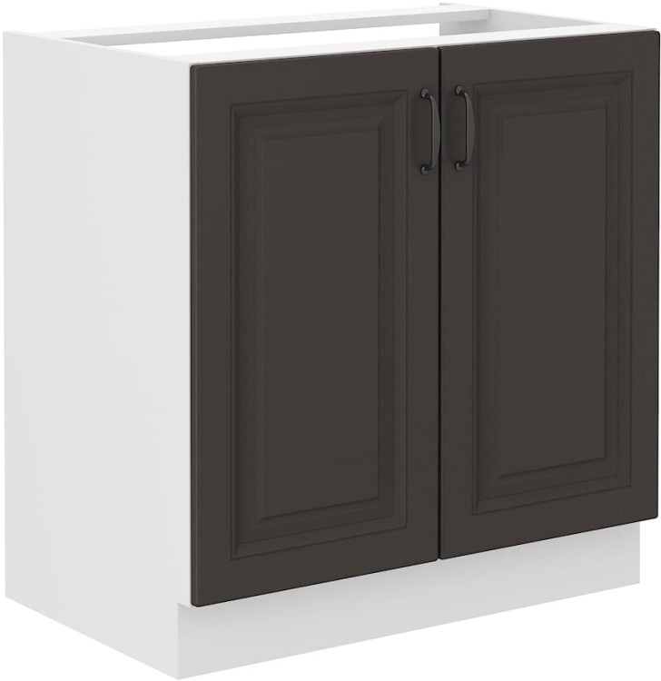 Kuchynská skrinka STILO 80 ZL 2F Graphite/Biela
