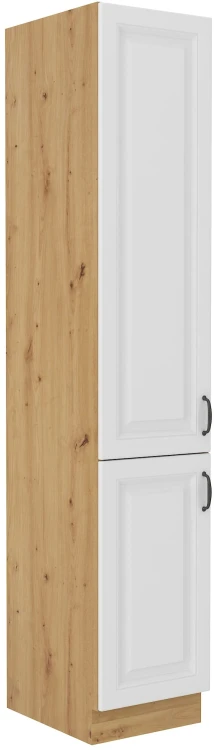 Komínová skrinka do kuchyne STILO 40 DK-210 2 F biela/dub Artisan