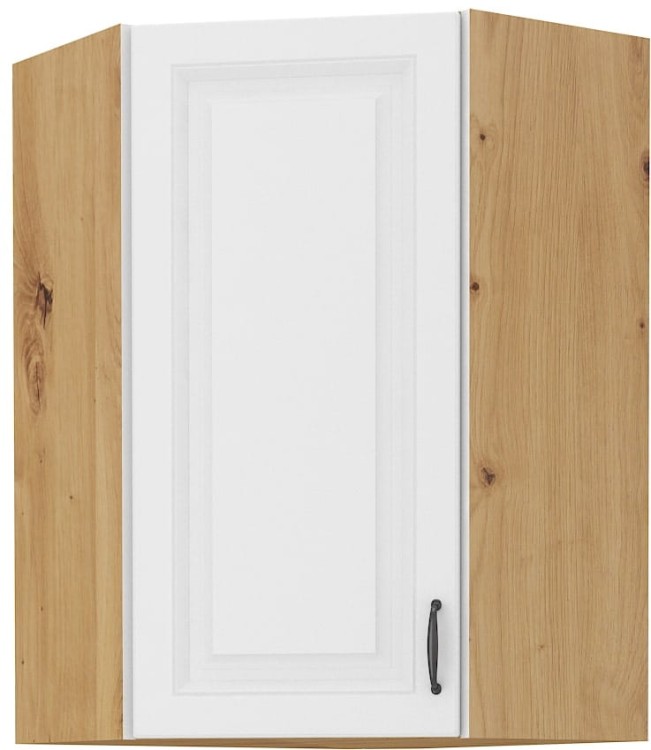 Rohová kuchynská linka STILO 58x58 GN-90 1 F biela/dub Artisan